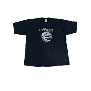 Vintage Y2K Dome Basketball‎ T Shirt Size XXXL Black Retro